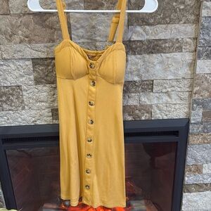 yellow tight fitting dress - XS